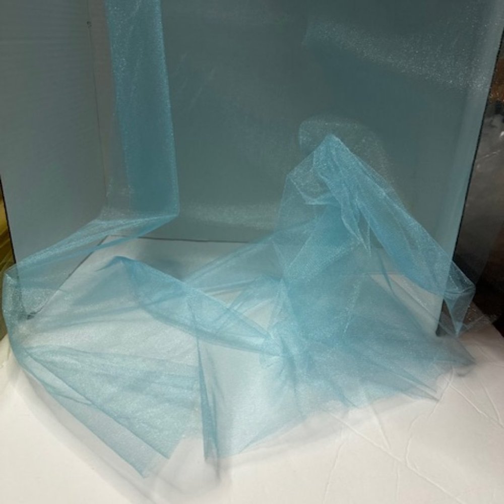 Blue Radiance Tulle Fabric for Weddings, showers